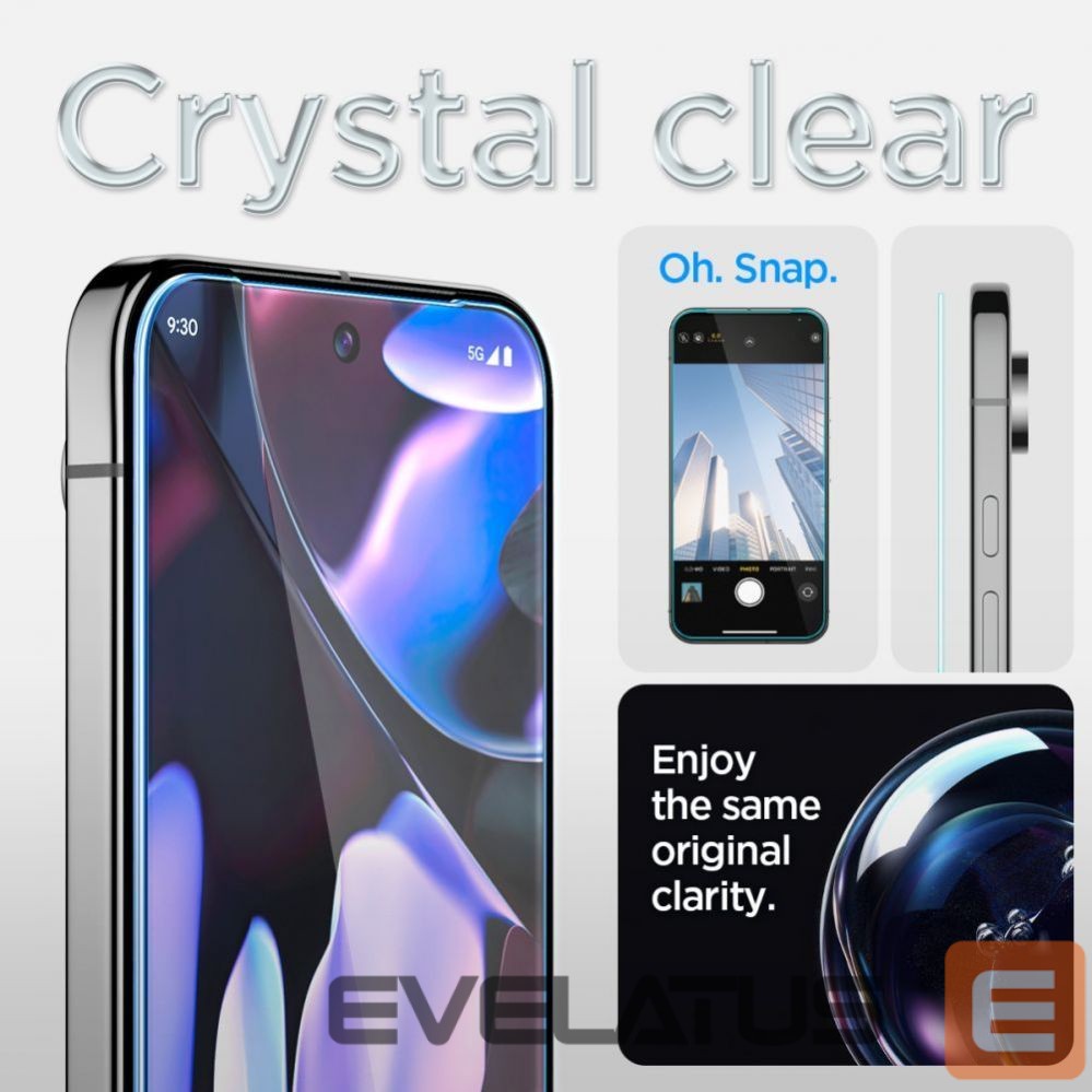 Другой аксессуар для телефона Spigen Spigen Glas.tR EZ Fit Tempered Glass with Applicator for Google Pixel 10 / 10 Pro / 9 / 9 Pro (2 pcs.)