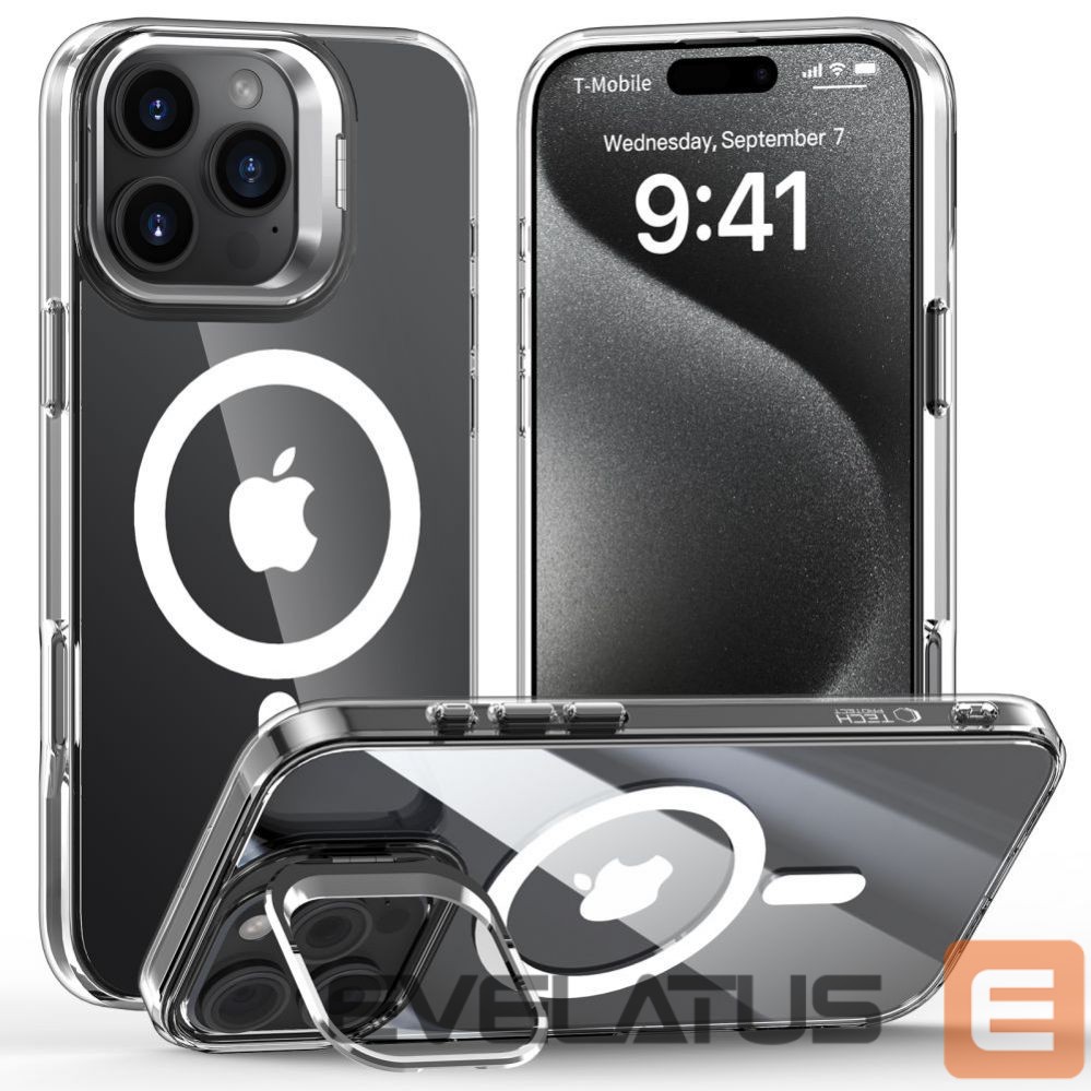 Другой аксессуар для телефона Tech-Protect Tech-Protect MagStand MagSafe Case for iPhone 16 Pro - Clear