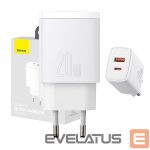 Адаптер Baseus  Baseus Compact Quick Charger, USB, USB-C, 20W (white) 