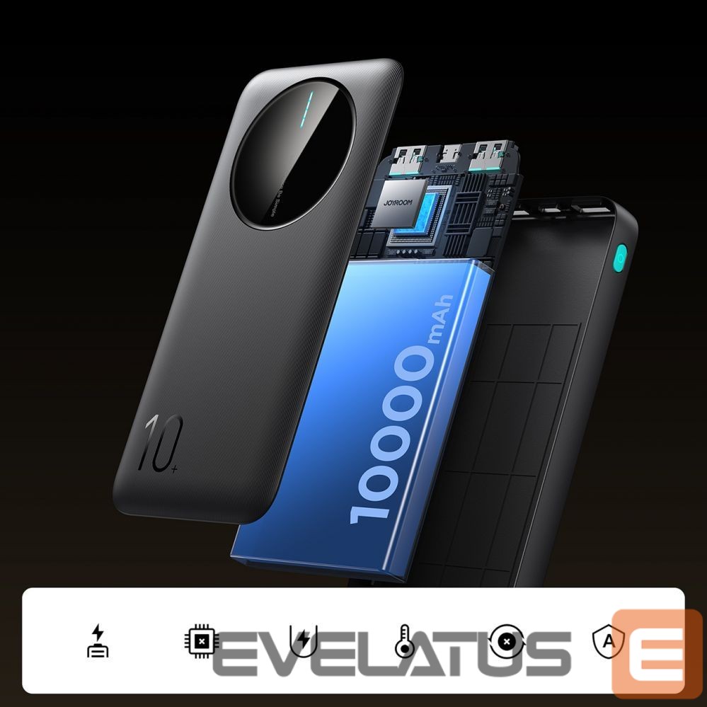 Внешний аккумулятор Joyroom Powerbank Joyroom JR-PBF12 10000mAh 2.4A 2x USB-A 1x USB-C - black
