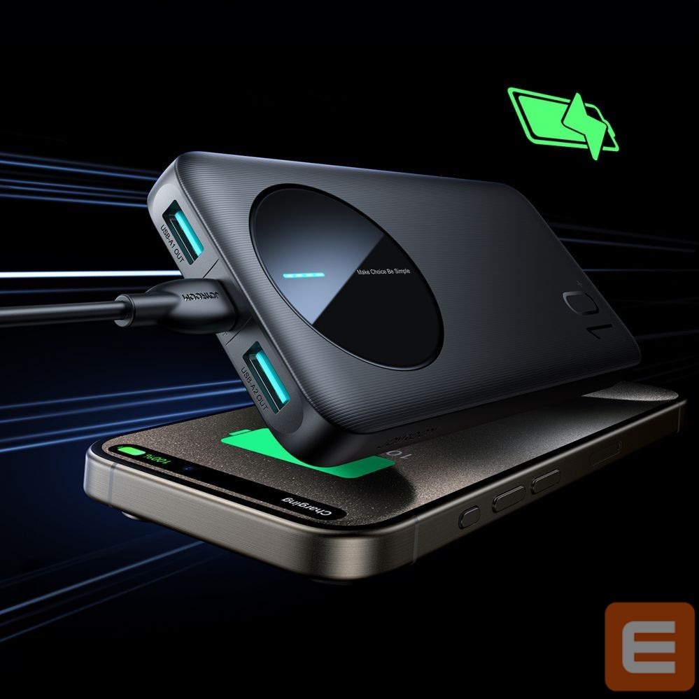 Внешний аккумулятор Joyroom Powerbank Joyroom JR-PBF12 10000mAh 2.4A 2x USB-A 1x USB-C - black