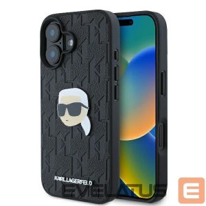 Другой аксессуар для телефона Karl Lagerfeld  Karl Lagerfeld Monogram Karl Head Pin iPhone 16 Case - Black 