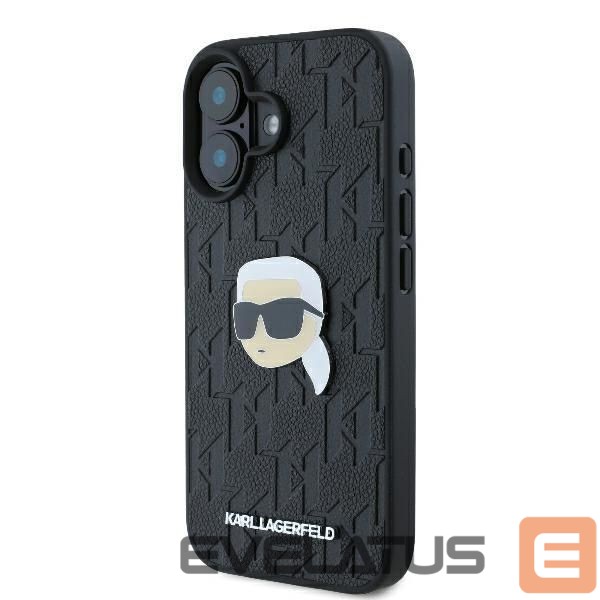 Другой аксессуар для телефона Karl Lagerfeld Karl Lagerfeld Monogram Karl Head Pin iPhone 16 Case - Black