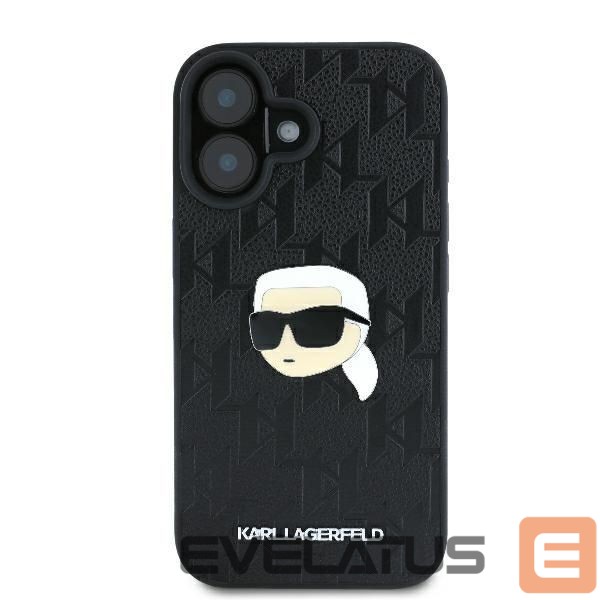 Другой аксессуар для телефона Karl Lagerfeld Karl Lagerfeld Monogram Karl Head Pin iPhone 16 Case - Black