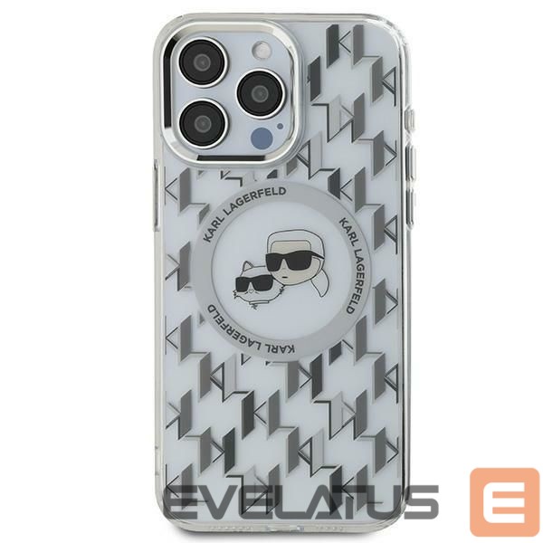 Другой аксессуар для телефона Karl Lagerfeld Karl Lagerfeld IML Monogram Karl & Choupette Head MagSafe iPhone 16 Pro Case - Clear