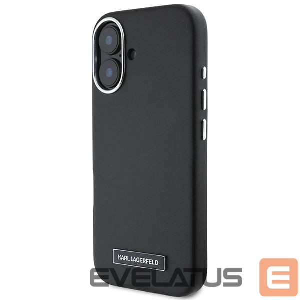 Другой аксессуар для телефона Karl Lagerfeld Karl Lagerfeld FW Metal Plate MagSafe iPhone 16 Plus Case - Black
