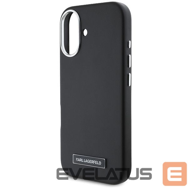 Другой аксессуар для телефона Karl Lagerfeld Karl Lagerfeld FW Metal Plate MagSafe iPhone 16 Plus Case - Black