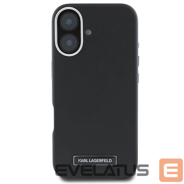 Другой аксессуар для телефона Karl Lagerfeld Karl Lagerfeld FW Metal Plate MagSafe iPhone 16 Plus Case - Black