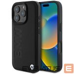 Другой аксессуар для телефона BMW  BMW Leather Hot Stamp MagSafe iPhone 16 Pro Case - Black 