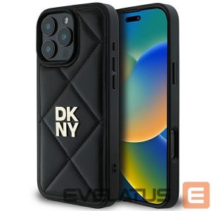 Другой аксессуар для телефона DKNY  DKNY Quilted Stack Logo iPhone 16 Pro Case - Black 