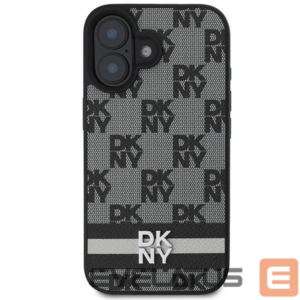 Другой аксессуар для телефона DKNY DKNY Checkered Pattern & Printed Stripes iPhone 16 Case - Black