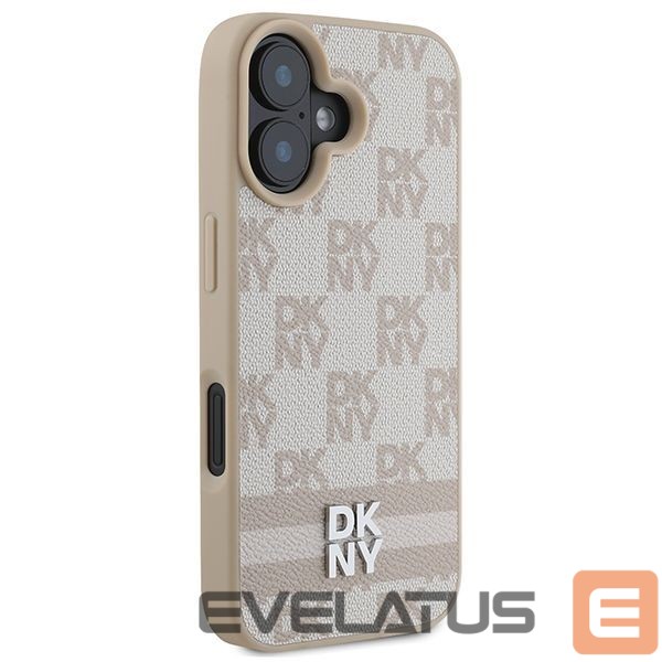 Другой аксессуар для телефона DKNY DKNY Checkered Pattern & Printed Stripes iPhone 16 Case - Pink