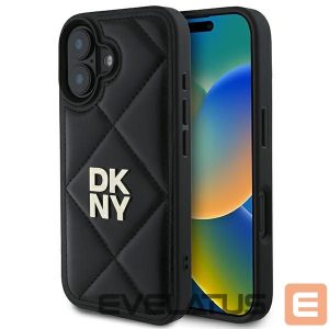 Другой аксессуар для телефона DKNY  DKNY Quilted Stack Logo iPhone 16 Case - Black 
