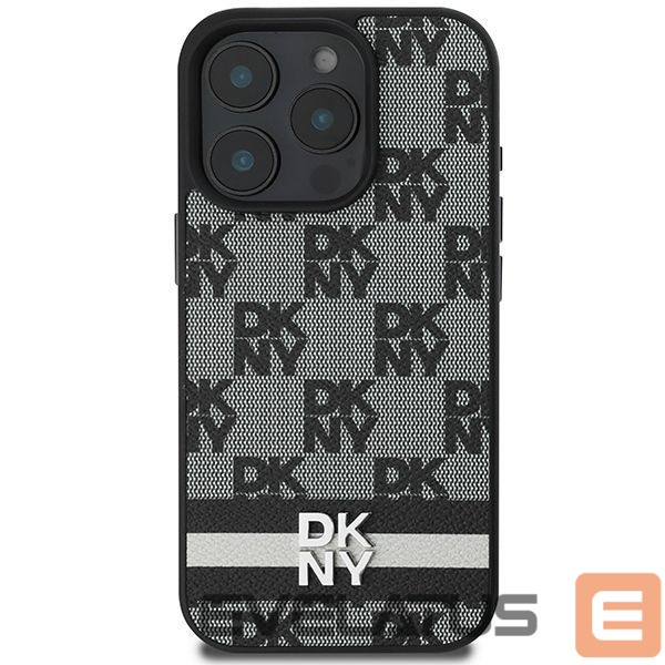 Другой аксессуар для телефона DKNY DKNY Checkered Pattern & Printed Stripes Case for iPhone 16 Pro Max - Black