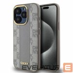 Другой аксессуар для телефона DKNY  DKNY Leather Checkered Mono Pattern MagSafe iPhone 15 Pro Max Case - Beige 