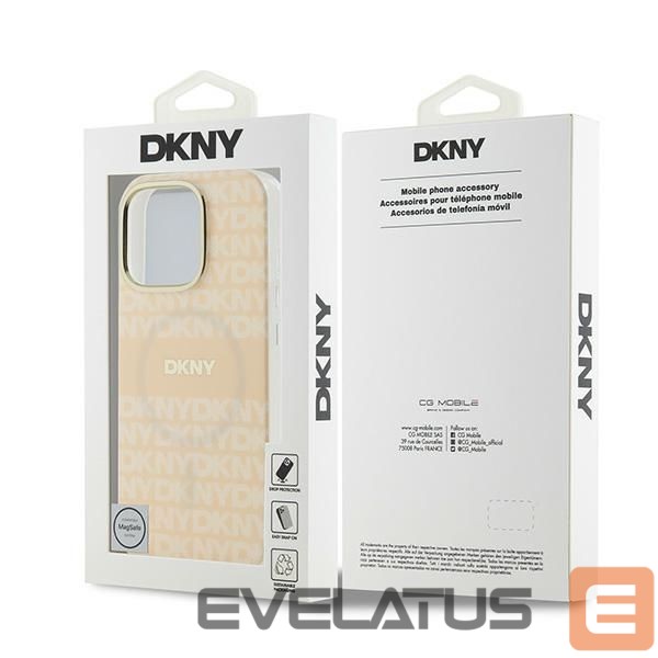 Другой аксессуар для телефона DKNY DKNY Repeat Texture Pattern With Stripe iPhone 16 Pro Max Case - Pink