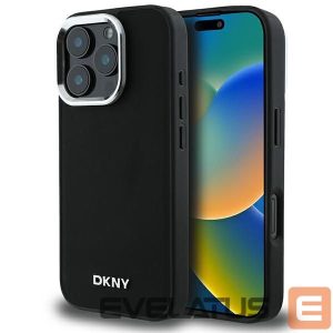 Другой аксессуар для телефона DKNY  DKNY Plain Silver Logo MagSafe iPhone 16 Pro Max Case - Black 
