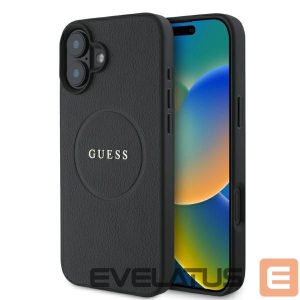 Другой аксессуар для телефона Guess  Guess Grained Gold Ring MagSafe case for iPhone 16 - black