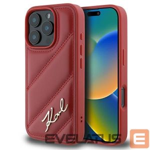 Другой аксессуар для телефона Karl Lagerfeld  Karl Lagerfeld Quilted Signature iPhone 16 Pro Case - Red 