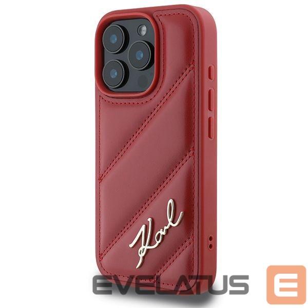 Другой аксессуар для телефона Karl Lagerfeld Karl Lagerfeld Quilted Signature iPhone 16 Pro Case - Red