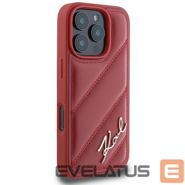 Другой аксессуар для телефона Karl Lagerfeld Karl Lagerfeld Quilted Signature iPhone 16 Pro Case - Red