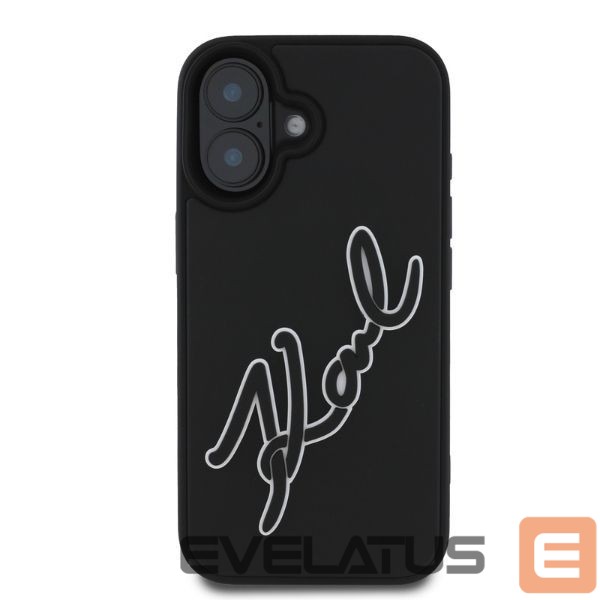 Другой аксессуар для телефона Karl Lagerfeld Karl Lagerfeld 3D Rubber Signature iPhone 16 Case - Black