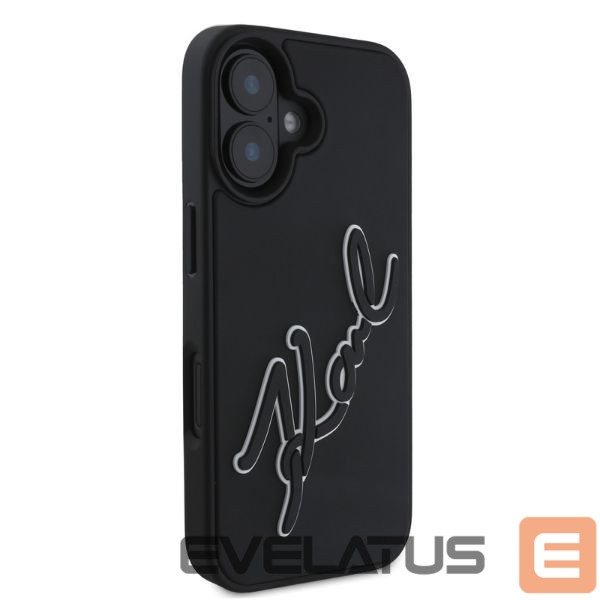Другой аксессуар для телефона Karl Lagerfeld Karl Lagerfeld 3D Rubber Signature iPhone 16 Case - Black