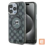 Другой аксессуар для телефона Karl Lagerfeld  Karl Lagerfeld IML Monogram Karl & Choupette Head MagSafe iPhone 15 Pro Case - Black 