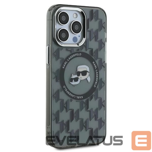 Другой аксессуар для телефона Karl Lagerfeld Karl Lagerfeld IML Monogram Karl & Choupette Head MagSafe iPhone 15 Pro Case - Black