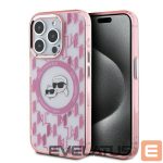 Другой аксессуар для телефона Karl Lagerfeld  Karl Lagerfeld IML Monogram Karl & Choupette Head MagSafe iPhone 15 Pro Case - Pink 