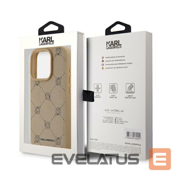 Другой аксессуар для телефона Karl Lagerfeld Karl Lagerfeld Magsafe Karl Head iPhone 15 Pro Case - Beige
