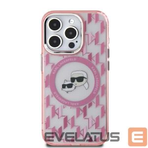 Другой аксессуар для телефона Karl Lagerfeld  Karl Lagerfeld IML Monogram Karl & Choupette Head MagSafe iPhone 15 Plus Case - Pink 