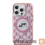 Другой аксессуар для телефона Karl Lagerfeld  Karl Lagerfeld IML Monogram Karl & Choupette Head MagSafe iPhone 15 Case - Pink 