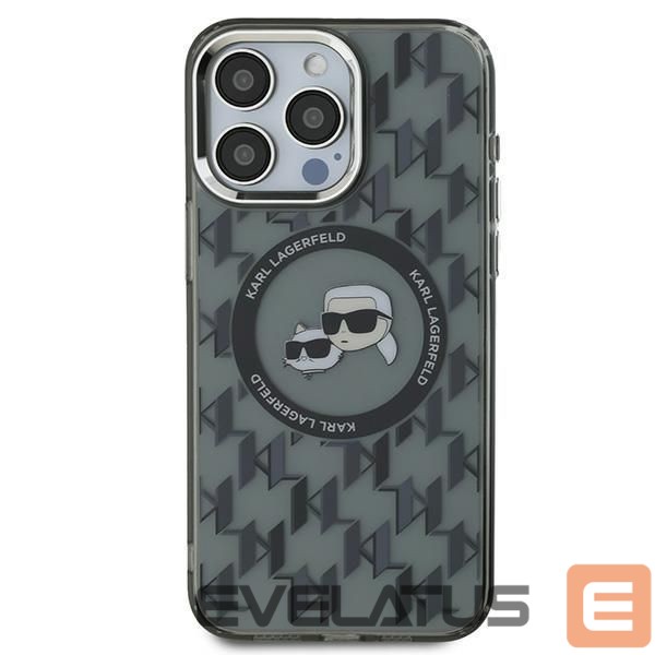 Другой аксессуар для телефона Karl Lagerfeld Karl Lagerfeld IML Monogram Karl & Choupette Head MagSafe Case for iPhone 15 Pro Max - Black