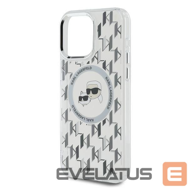 Другой аксессуар для телефона Karl Lagerfeld Karl Lagerfeld IML Monogram Karl & Choupette Head MagSafe Case for iPhone 15 Pro Max - Clear