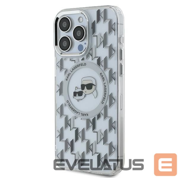 Другой аксессуар для телефона Karl Lagerfeld Karl Lagerfeld IML Monogram Karl & Choupette Head MagSafe Case for iPhone 15 Pro Max - Clear