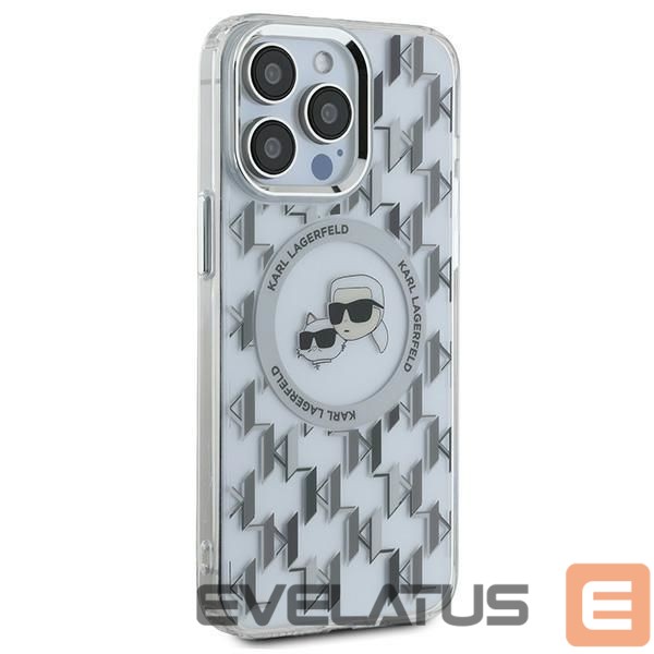 Другой аксессуар для телефона Karl Lagerfeld Karl Lagerfeld IML Monogram Karl & Choupette Head MagSafe Case for iPhone 15 Pro Max - Clear