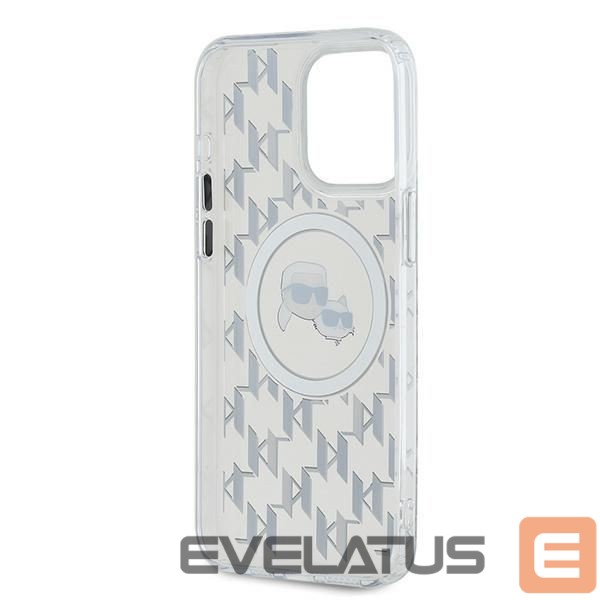 Другой аксессуар для телефона Karl Lagerfeld Karl Lagerfeld IML Monogram Karl & Choupette Head MagSafe Case for iPhone 15 Pro Max - Clear