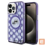Другой аксессуар для телефона Karl Lagerfeld  Karl Lagerfeld IML Monogram Karl & Choupette Head MagSafe Case for iPhone 15 Pro Max - Purple 
