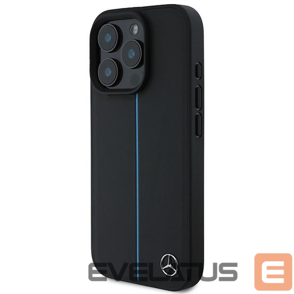 Другой аксессуар для телефона Mercedes-Benz Mercedes MB Blue Line Leather MagSafe iPhone 16 Pro Case - Black