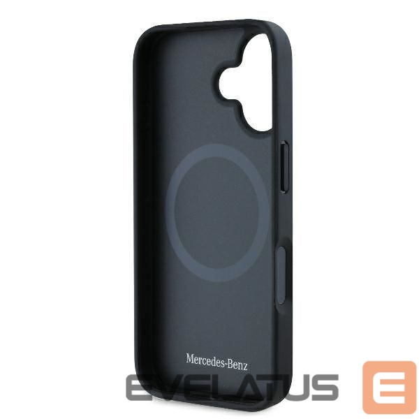 Другой аксессуар для телефона Mercedes-Benz Mercedes Textured And Plain Leather MagSafe case for iPhone 16 - black