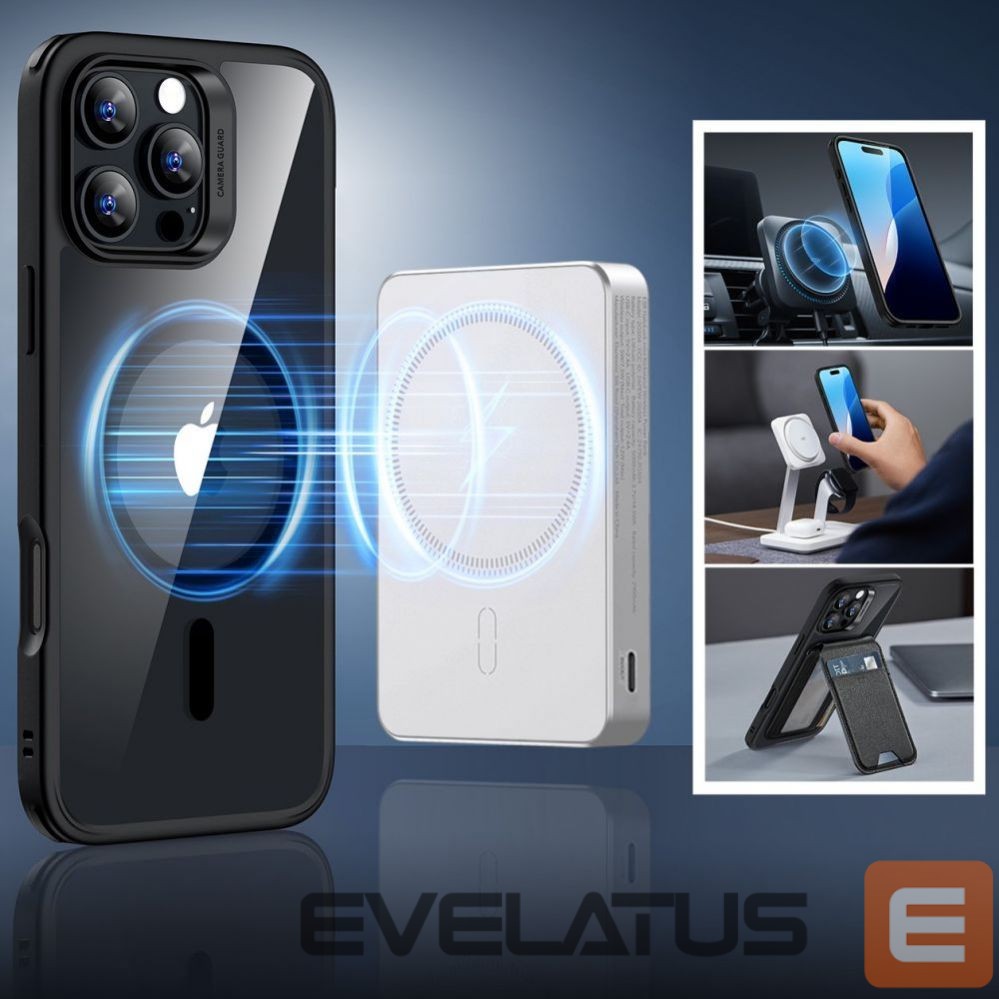 Другой аксессуар для телефона ESR ESR Classic Hybrid Halolock MagSafe Case + Tempered Glass for iPhone 16 Pro - Clear with Black Frame