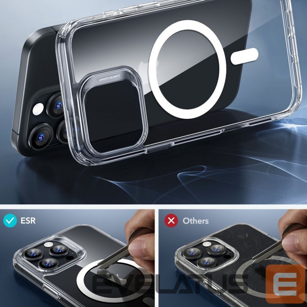 Другой аксессуар для телефона ESR ESR Classic Hybrid Halolock MagSafe Case + Tempered Glass for iPhone 16 Pro Max - Clear