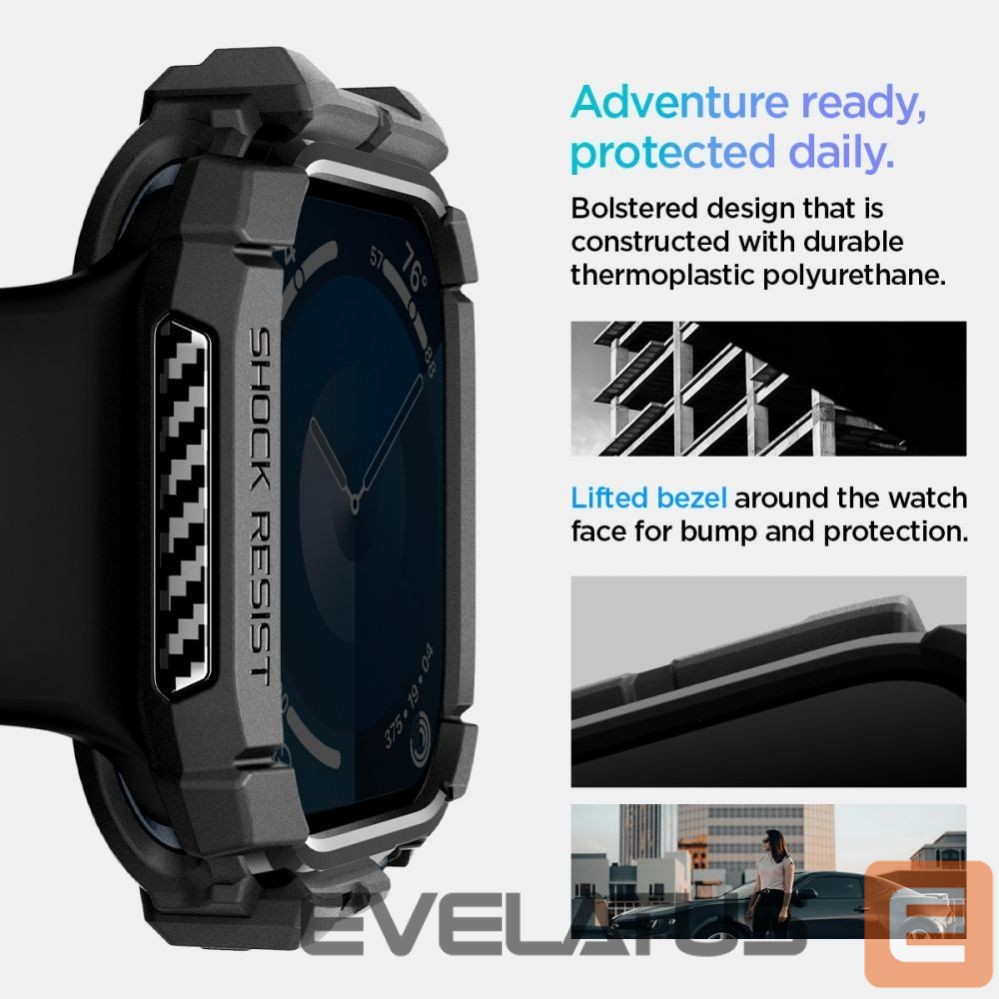 Другой аксессуар для телефона Spigen Spigen Rugged Armor Case for Apple Watch 10 (42mm) - Black