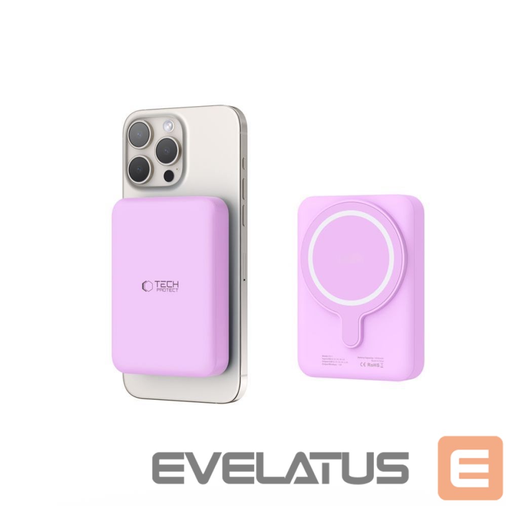 Другой аксессуар для телефона Tech-Protect Tech-Protect LifeMag MagSafe PB11 10000mAh Power Bank - Pink
