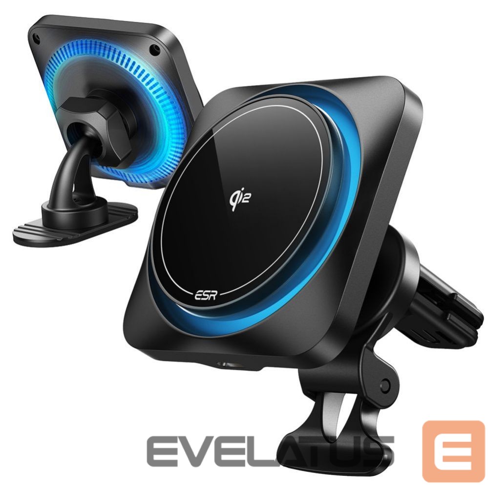 Другой аксессуар для телефона ESR ESR Halolock CryoBoost MagSafe Inductive Charger Holder for Dashboard and Air Vent with Qi 2 15W - Black