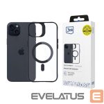 Другой аксессуар для телефона 3MK  3mk Satin Armor MagCase with MagSafe for iPhone 15 Plus - Clear with Black Frame 