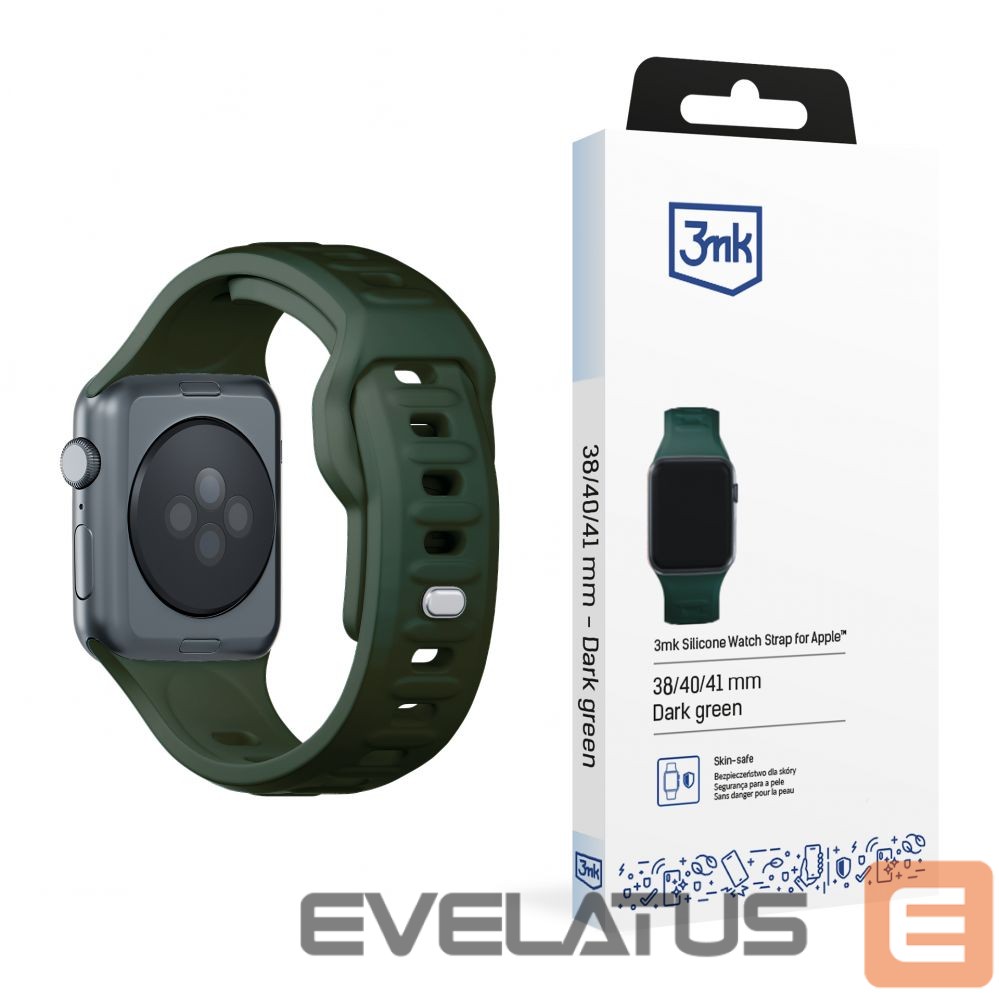 Другой аксессуар для телефона 3MK 3mk Silicone Watch Strap for Apple Watch 38 / 40 / 41 mm - green