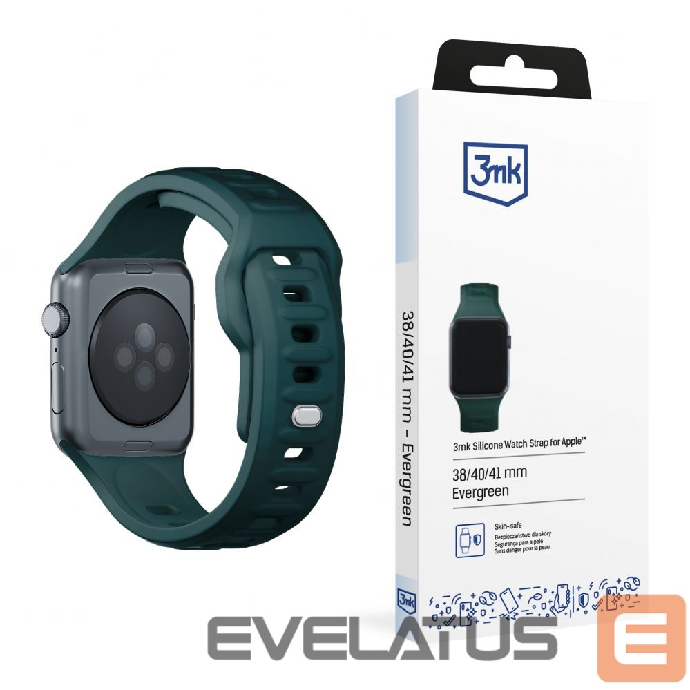 Другой аксессуар для телефона 3MK 3mk Silicone Watch Strap for Apple Watch 42 / 44 / 45 / 49 mm - green