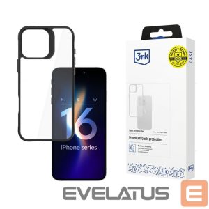 Другой аксессуар для телефона 3MK  3mk Satin Armor Case+ for iPhone 16 Pro Max - Transparent with Black Frame 